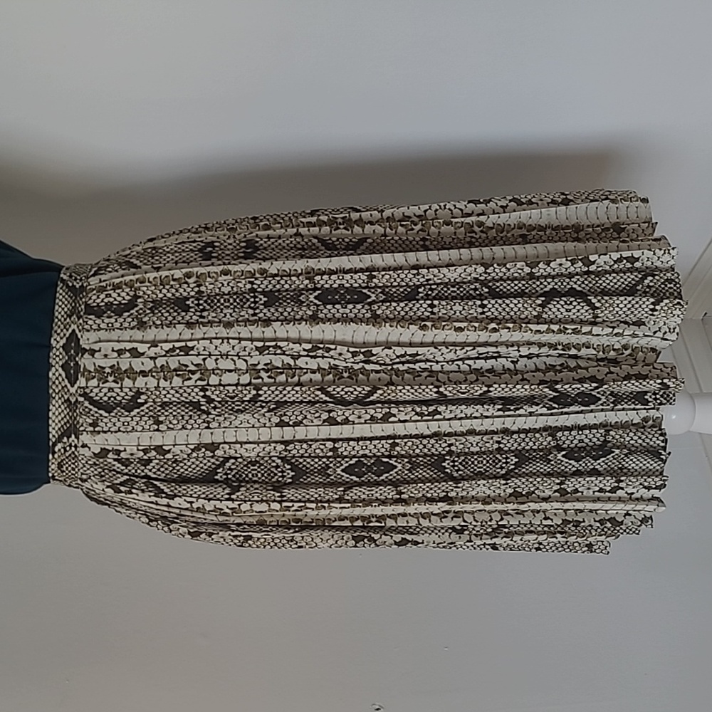 NWOT J. Crew Snake Print Pleated Skirt